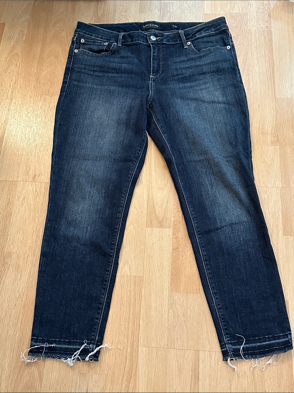 Lucky Brand Lolita Crop Dark Wash Jeans sz 14/32 NWOT